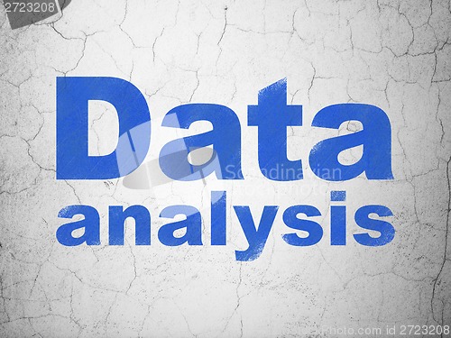 Image of Information concept: Data Analysis on wall background