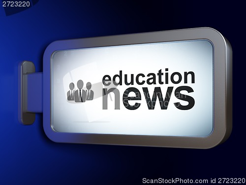 Image of News concept: Education News and Business People on billboard background