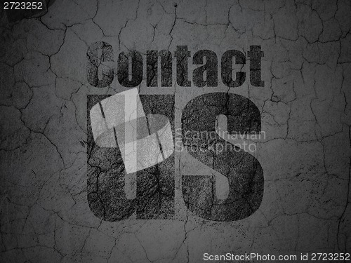 Image of Marketing concept: Contact Us on grunge wall background
