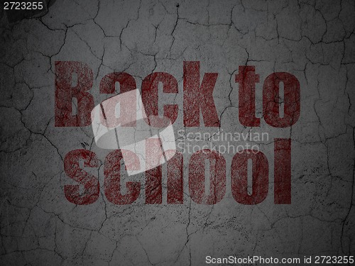 Image of Education concept: Back to School on grunge wall background