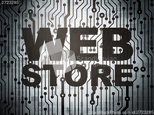 Image of Web design concept: circuit board with Web Store