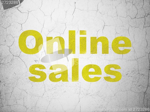 Image of Marketing concept: Online Sales on wall background