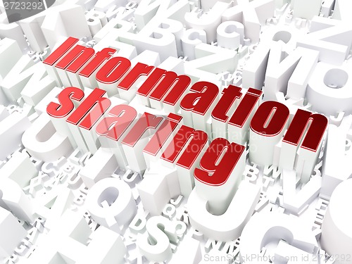 Image of Information concept: Information Sharing on alphabet background