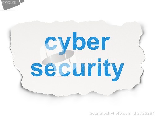 Image of Safety concept: Cyber Security on Paper background