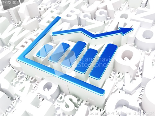 Image of Business concept: Growth Graph on alphabet background
