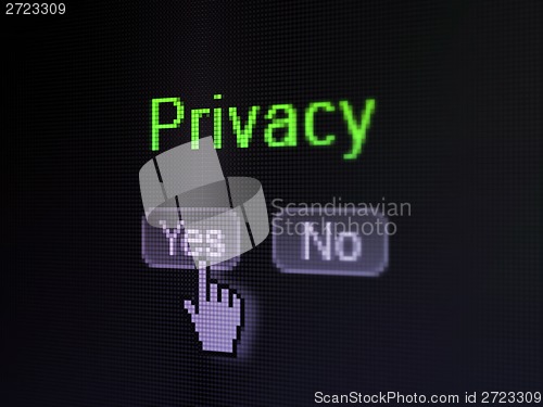 Image of Safety concept: Privacy on digital computer screen