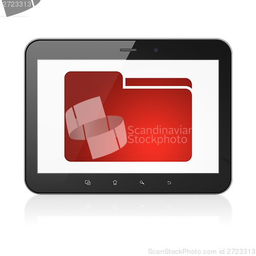 Image of Finance concept: Folder on tablet pc computer