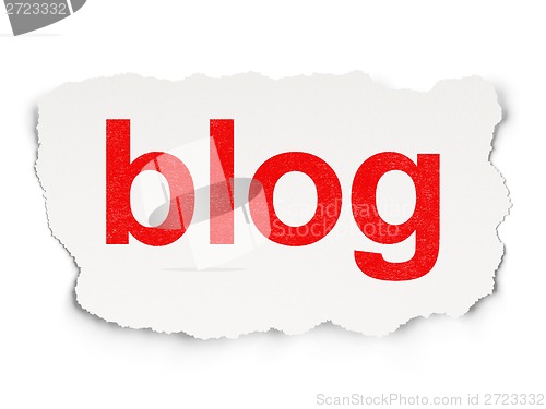 Image of Web design concept: Blog on Paper background