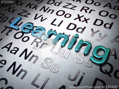 Image of Education concept:  Learning on Alphabet background