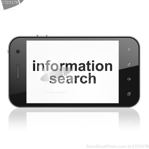 Image of Data concept: Information Search on smartphone