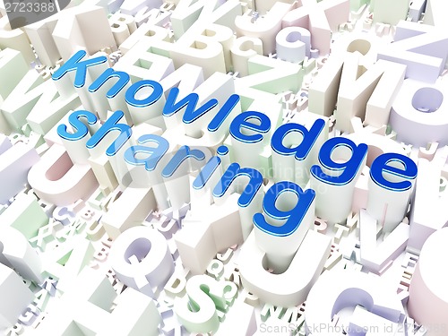 Image of Education concept: Knowledge Sharing on alphabet background