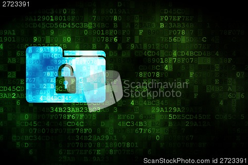 Image of Finance concept: Folder With Lock on digital background
