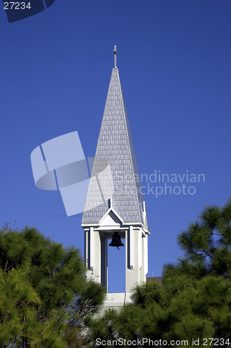 Image of Church steeple in small town of celebration orlando florida united states usa