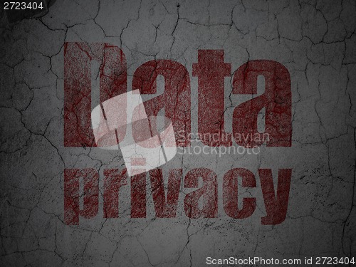 Image of Privacy concept: Data Privacy on grunge wall background