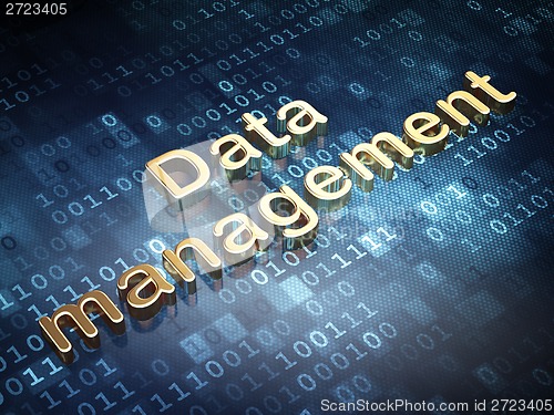 Image of Data concept: Golden Data Management on digital background