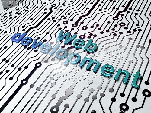 Image of Web development concept:  Web Development on Circuit Board background