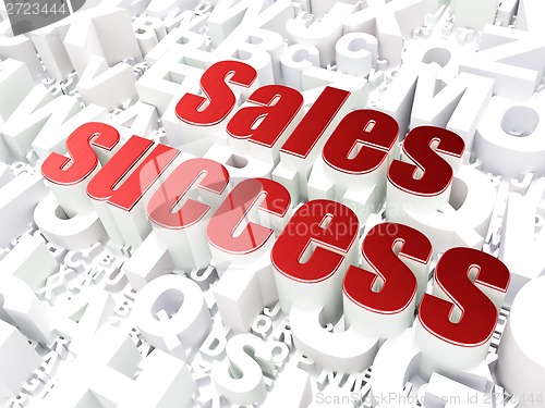 Image of Marketing concept: Sales Success on alphabet background