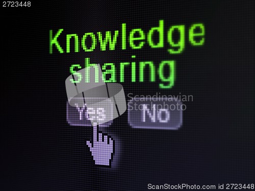 Image of Education concept: Knowledge Sharing on digital computer screen