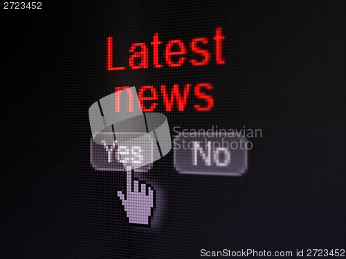 Image of News concept: Latest News on digital computer screen