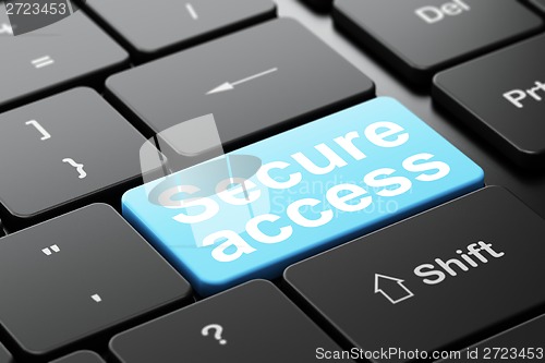 Image of Safety concept: Secure Access on computer keyboard background