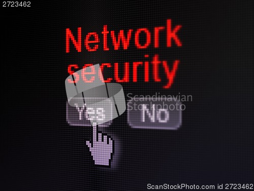 Image of Protection concept: Network Security on digital computer screen