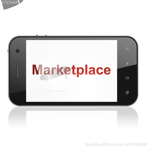 Image of Marketing concept: Marketplace on smartphone