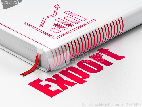 Image of Finance concept: book Growth Graph, Export on white background