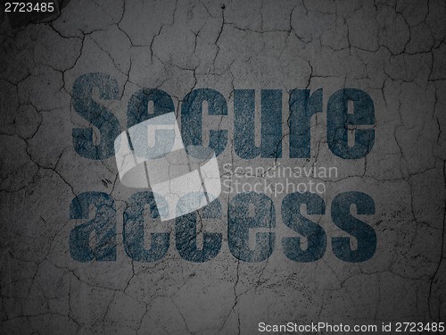 Image of Protection concept: Secure Access on grunge wall background