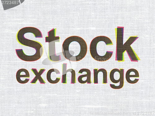 Image of Business concept: Stock Exchange on fabric texture background