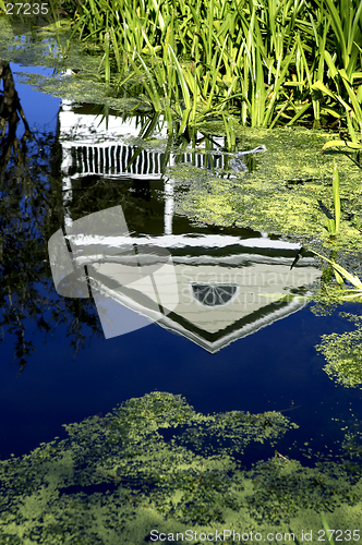 Image of House reflected in water celebration florida united states usa