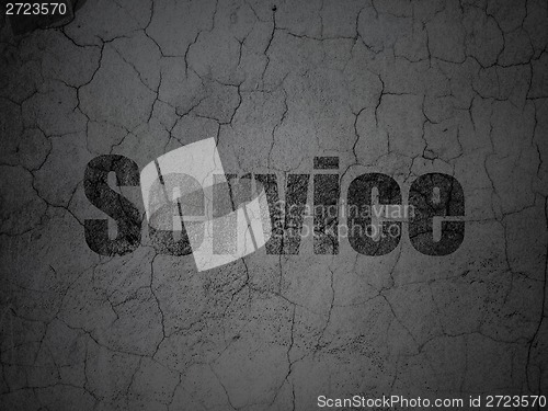 Image of Finance concept: Service on grunge wall background