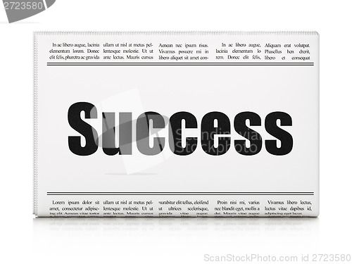 Image of Business concept: newspaper headline Success