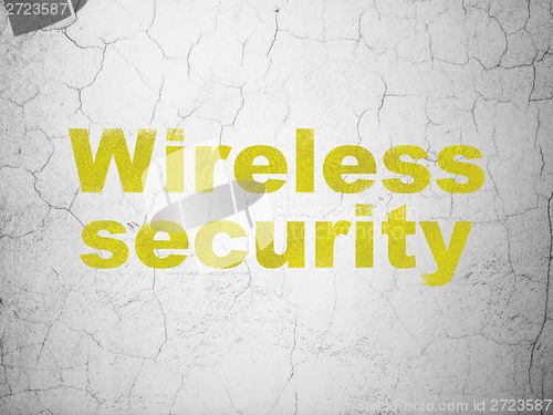 Image of Protection concept: Wireless Security on wall background