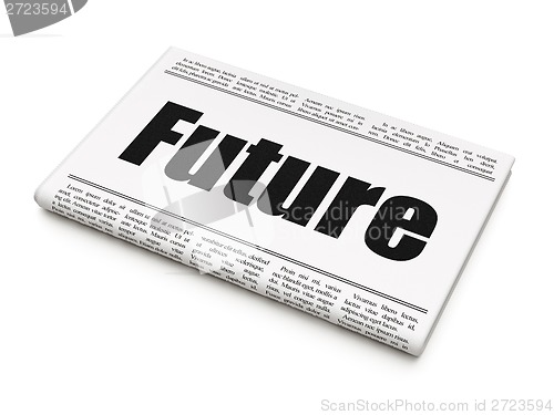 Image of Time concept: newspaper headline Future