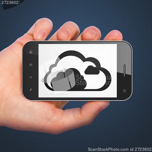 Image of Technology concept: Cloud on smartphone
