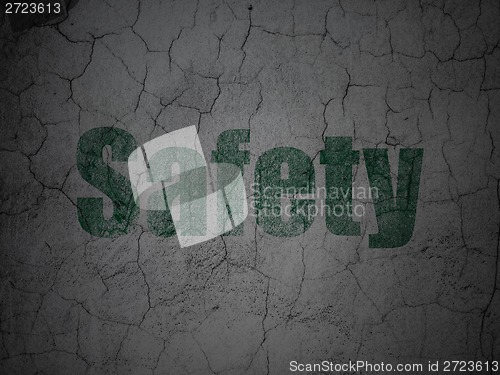 Image of  Safety on grunge wall background