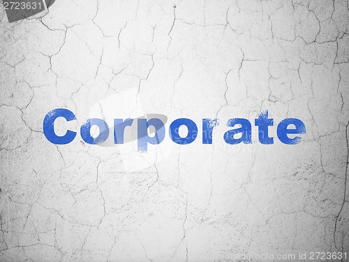 Image of Business concept: Corporate on wall background