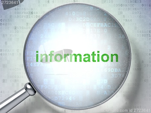 Image of Data concept: Information with optical glass