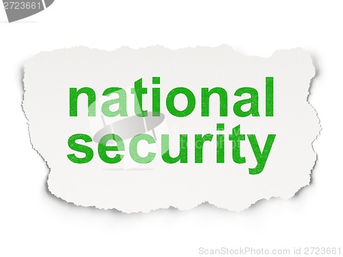 Image of Protection concept: National Security on Paper background
