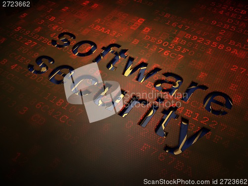 Image of Privacy concept: Software Security on digital screen background