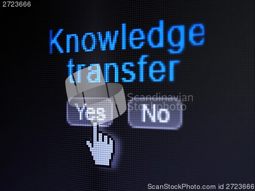 Image of Education concept: Knowledge Transfer on digital computer screen