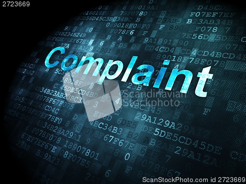 Image of Law concept: Complaint on digital background