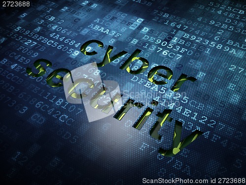 Image of Security concept: Cyber Security on digital screen background