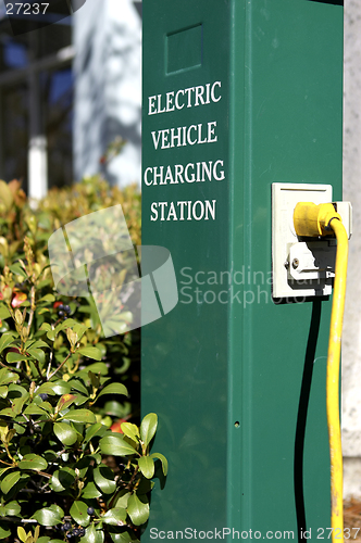 Image of Electric car charging station in celebration florida united states usa