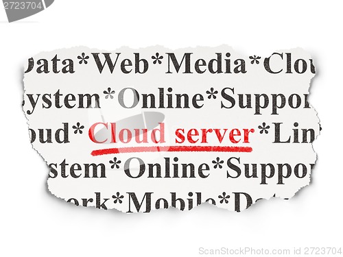 Image of Cloud computing concept: Cloud Server on Paper background