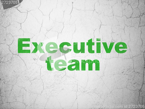 Image of Business concept: Executive Team on wall background