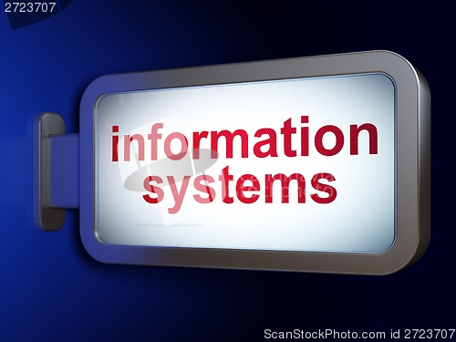 Image of Data concept: Information Systems on billboard background