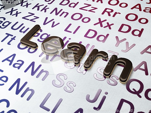 Image of Education concept:  Learn on Alphabet background