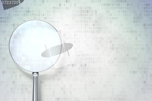 Image of Optical glass on digital background