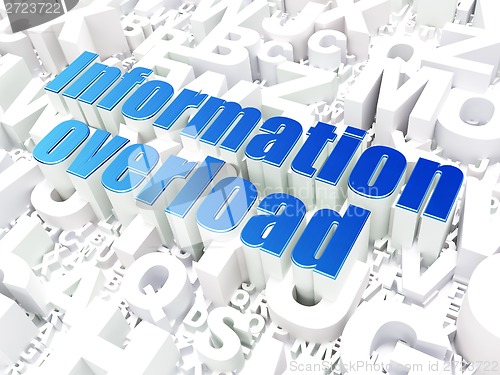 Image of Information concept: Information Overload on alphabet background